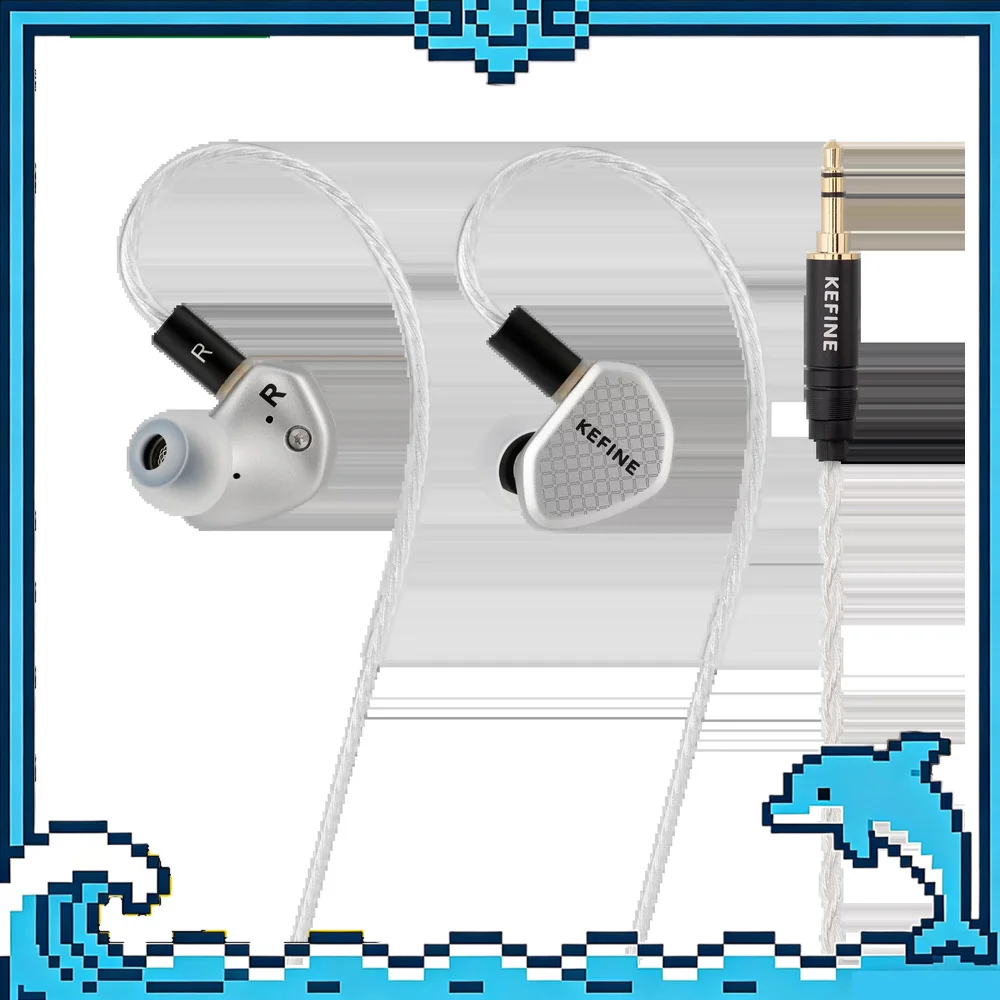 KEFINE Klean SV 10mm DLC Dynamic Driver In-Ear Earphones Detachable 0.78mm 2Pin Cable HiFi IEM For Gifts