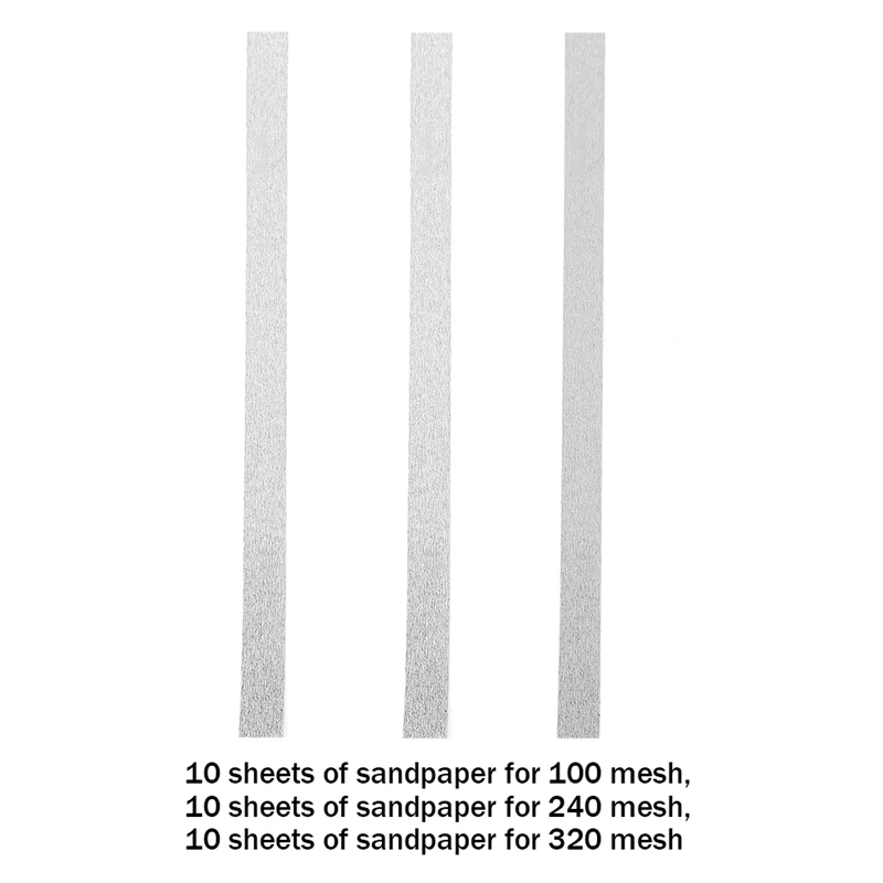 30 PCS Sandpaper Musical Instrument Accessories As Shown Alumina For Musical Instrument Making Metalworking