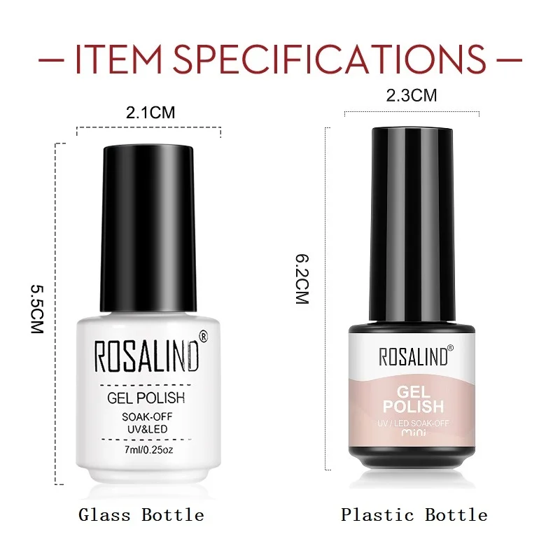 ROSALIND Nail Gel Polish Temperature Changing Thermal Vernis Semi Permanent Base Top Coat Manicure Cat Eyes UV Gel Nail Polish