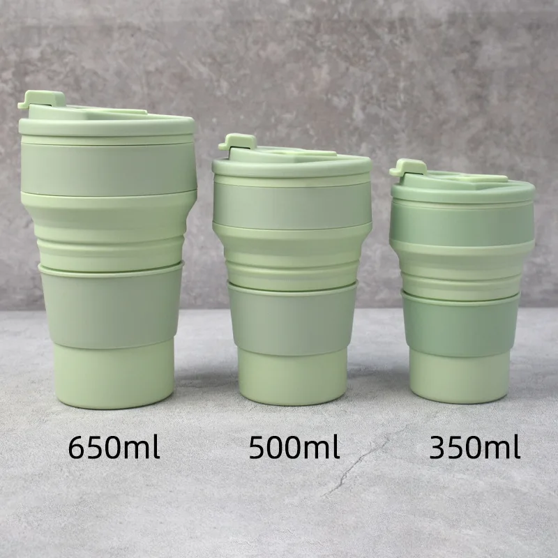 

Silicone collapsible water cup, portable travel sports cup, outdoor camping portable collapsible coffee cup for carrying around