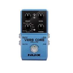 NUX VERB CORE DELUXE reverb pedal with 8 different types including Room, Hall, Plate, Damp, Shim, Spring, Tre-Verb and Mod Verb