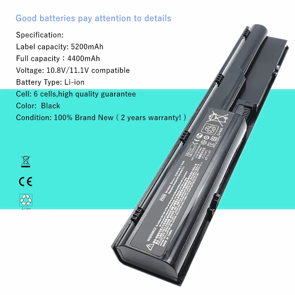 3ICR19/66-2 Laptop battery For HP ProBook 4441s 4446S 4440S 4545s 4540s QK646AA QK646UT