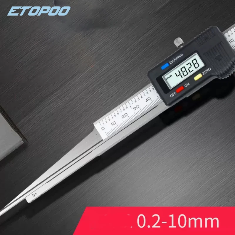 0.2-10mm 5-15mm 10-20mm 15-25mm 20-30mm 30-40mm Digital wedge feeler electronic display feeler gauge vernier caliper