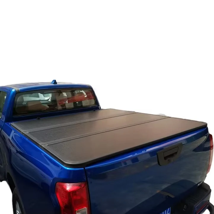 

Retractable Hard Tri-Fold Aluminum 4x4 Pickup Truck Bed Tonneau Cover Model Ranger Fits for Hilux Revo Vigo for Tacoma Tu