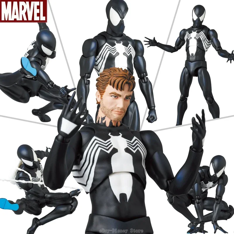 

1/12 Anime The Amazing Spider-man Figuarts Black Spiderman Venom Symbiotic Action Figure PVC Toys Action Figure Model Toy Gifts