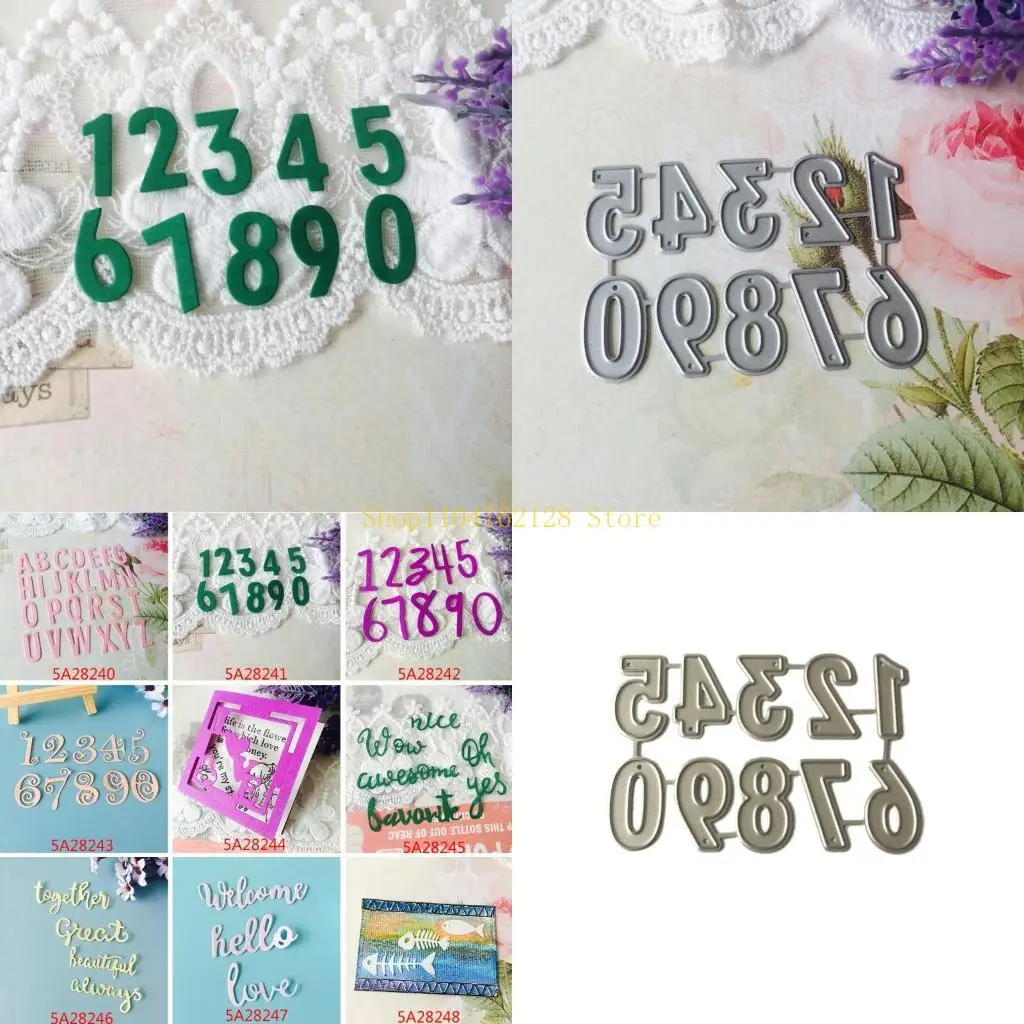 Number Metal Cutting Dies Stencil DIY Scrapbooking Embossing Paper Card Decor best sale