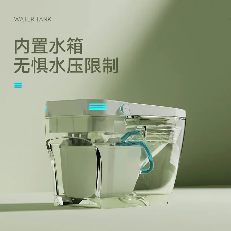 Intelligent automatisch toilet, schuimschild met afstandsbediening, spatwaterdichte spoeling, intelligent toilet keramisch zinkwater