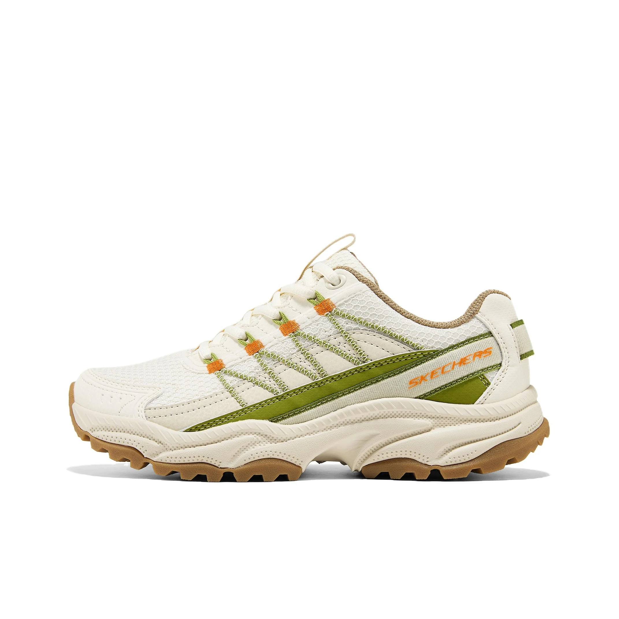 Skechers Lan Lin Textile, Synthetic Leather Low top Hiking Shoes Women's White 180239C-NTGR