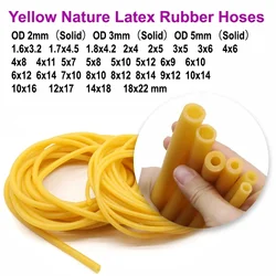 1~10m Yellow Nature Latex Rubber Hoses ID 1.6~18mm High Resilient Surgical Medical Tube Slingshot Catapult Elastic Rubber Bands