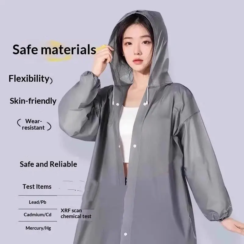 New Raincoat Women Men Impermeable Thickened Waterproof Raincoat Tourism Outdoor Hiking Rain Poncho Raincoat Hooded Rain Coat