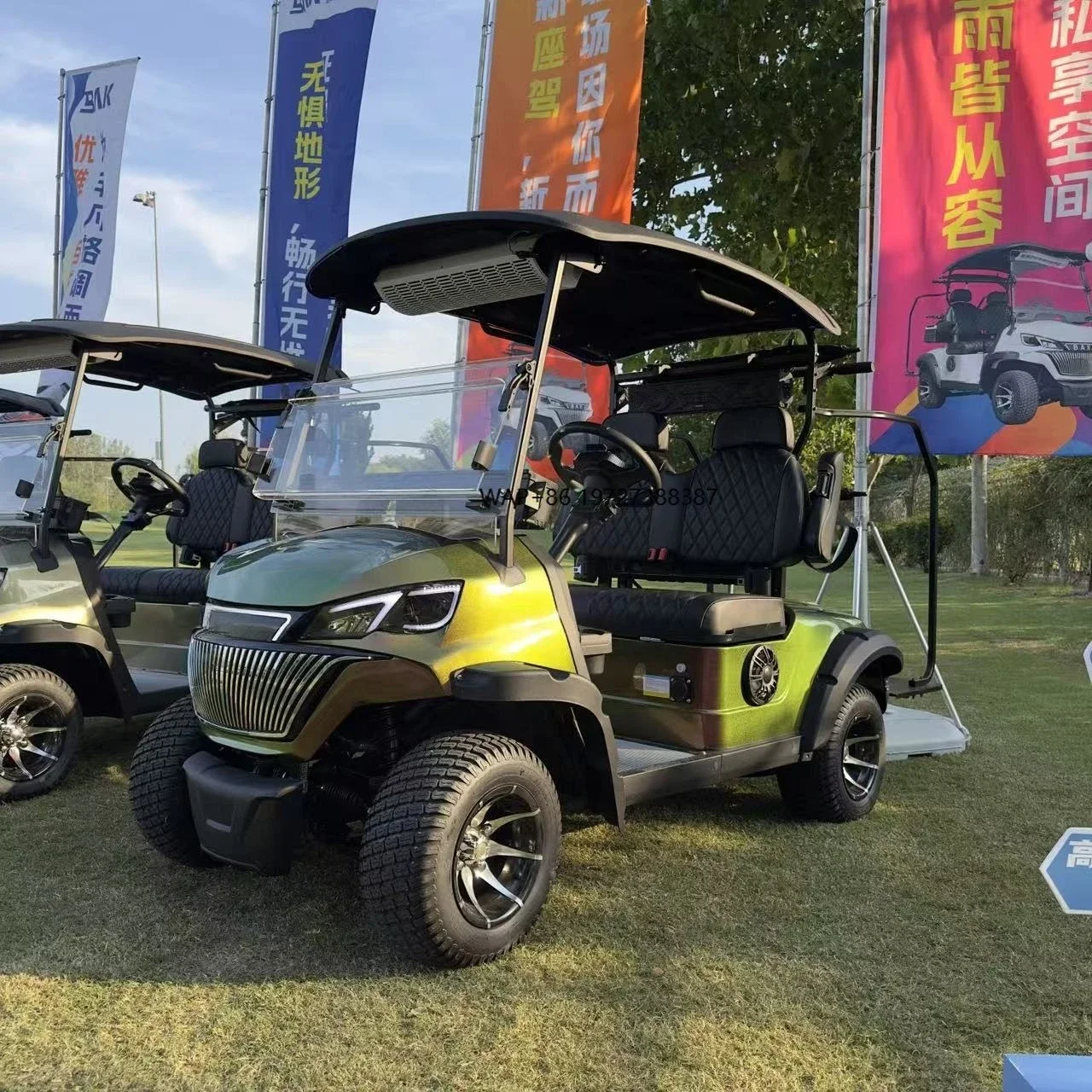 Reliable Supplies Best Selling Electric Golf Cart  Luxury Customizations Off-Road Use Golf Cart with Cooler Box