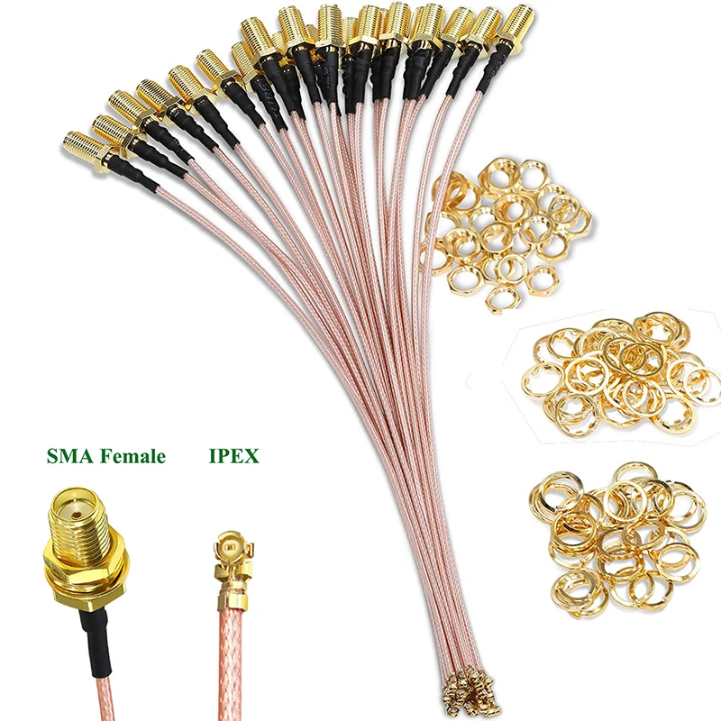 SMA Female pigtail Jumper to U.FL IPX RG178 to 3 x IPEX 4 x IPEX Antenna RF Cable Assembly extension adapter 10pcs 20pcs /lot