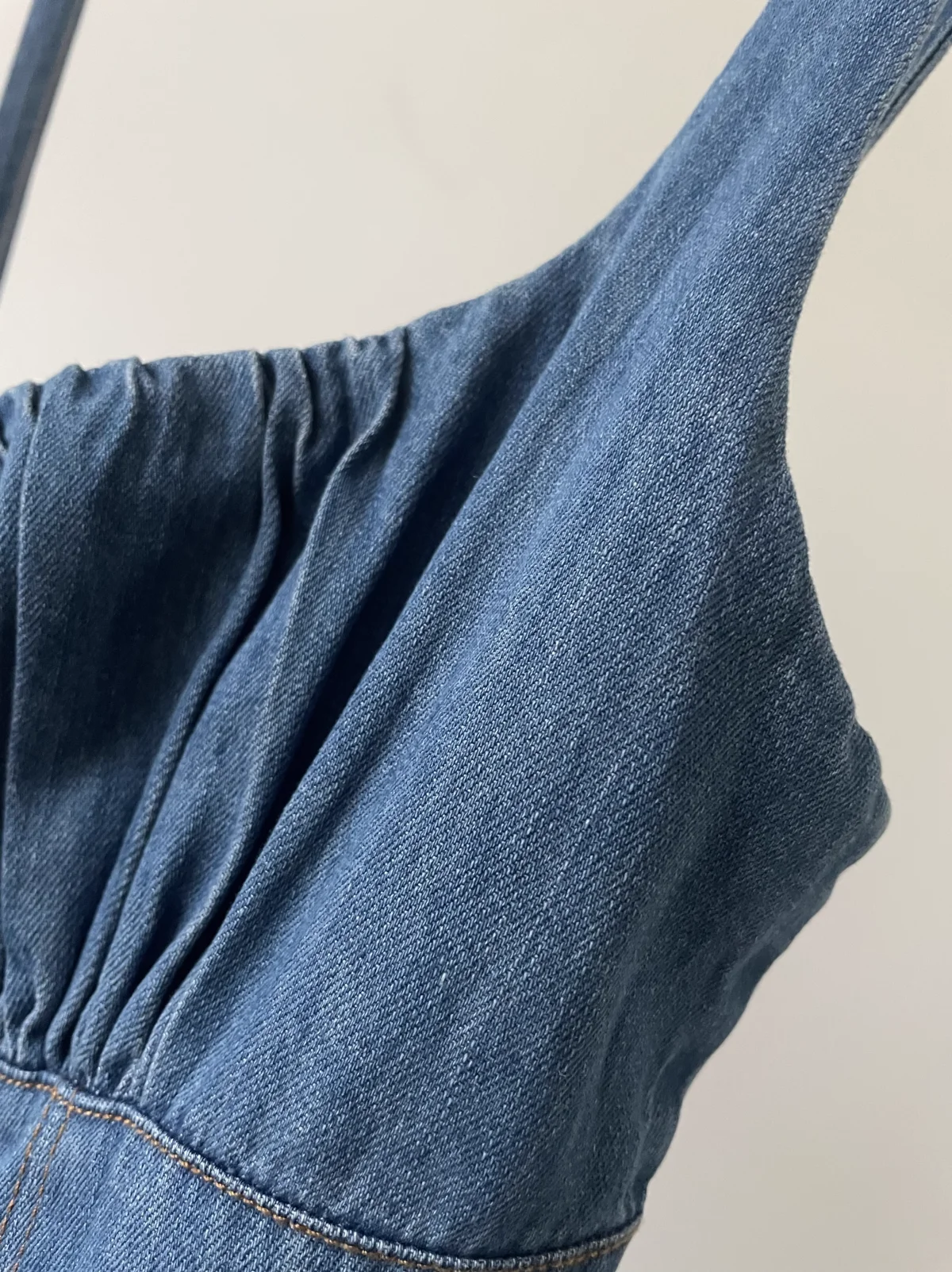 Dames denim lange jurk vierkante kraag mouwloos hoge taille casual vrouwelijk gewaad