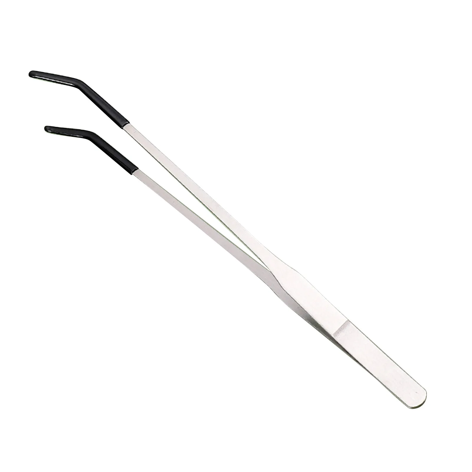 Stainless Steel Anti Slip Tweezers Aquarium Curved Tip Pet Feeding Tool Reptile Supplies Rust Proof Aquarium Accessory