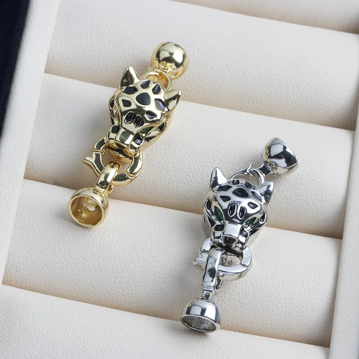 

1 Piece High-end Copper Gold-plated Oil-drop Leopard Pearl Necklace Bracelet Connecting Buckle DIY Jewelry Accessories Material