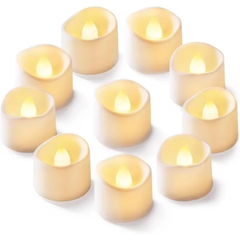TKOH-Flameless Tea Light Candles 48-Pack Battery Operated, 200+ Hours LED Flickering Tealight For Halloween Pumpkin Decorations