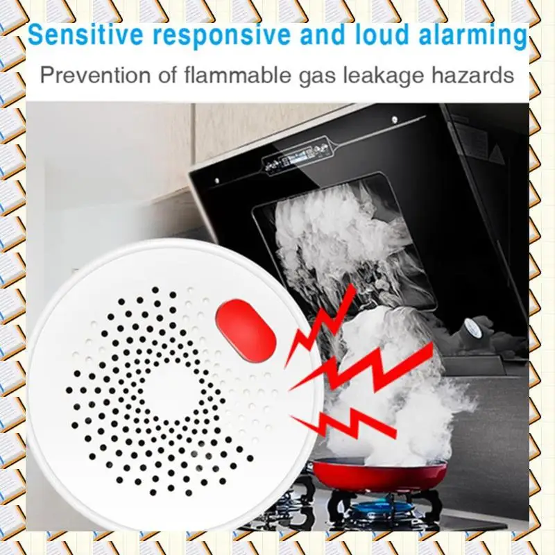 

A14M Smart Gas Leakage Detector Highly Sensitive Combustible Gas Alarm LPG Natural Gas Sensor EU PLUG