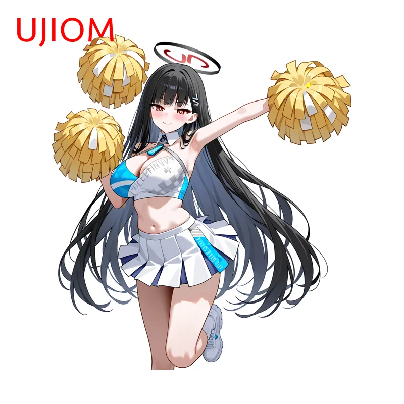 UJIOM Rikuhachima Aru Blue Archive Wall Sticker Premium Attractive Design Adhesive Decal Sunscreen Kitchen Cupboard Decor