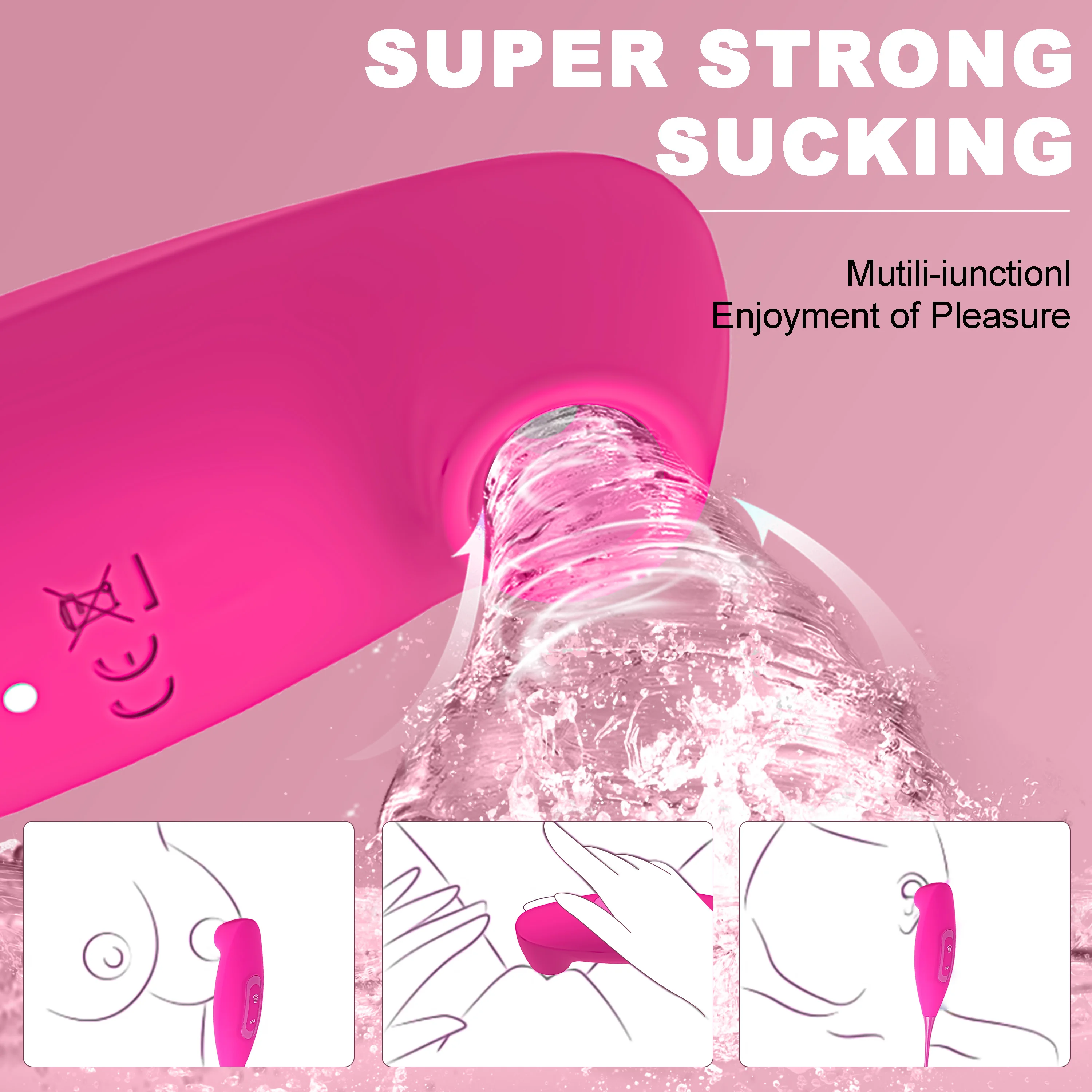 Vibrador de sucção, 8 velocidades, sugador vibratório, massageador de mamilos, sucção sexual oral, estimulador de clitóris, orgasmo, massagem, brinquedo sexual