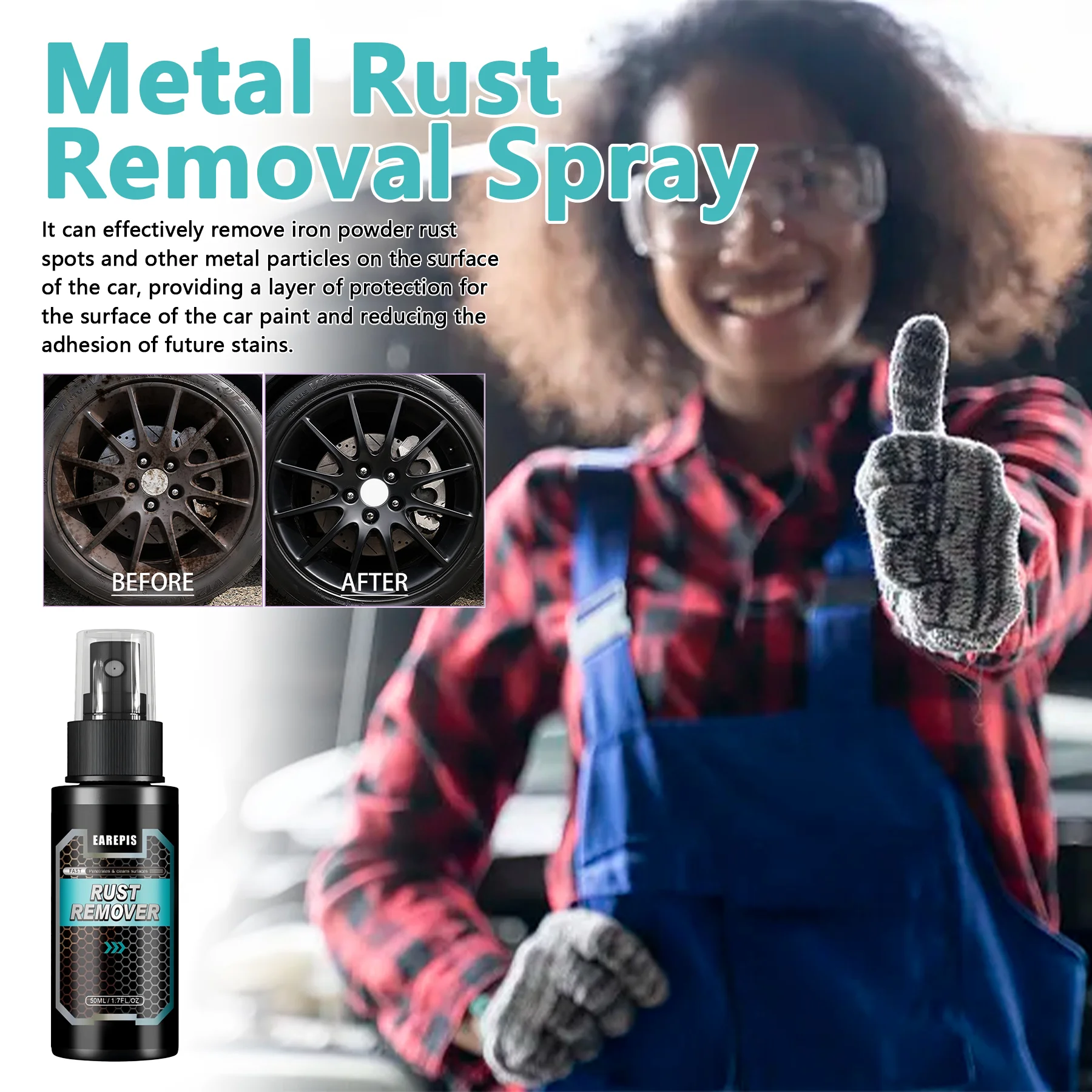 

Спрей для удаления ржавчины — антиокислительный преобразователь для ремонта металлических деталей, устойчивый к ржавчине! Подходит для автомобилей, оборудования, мотоциклов.