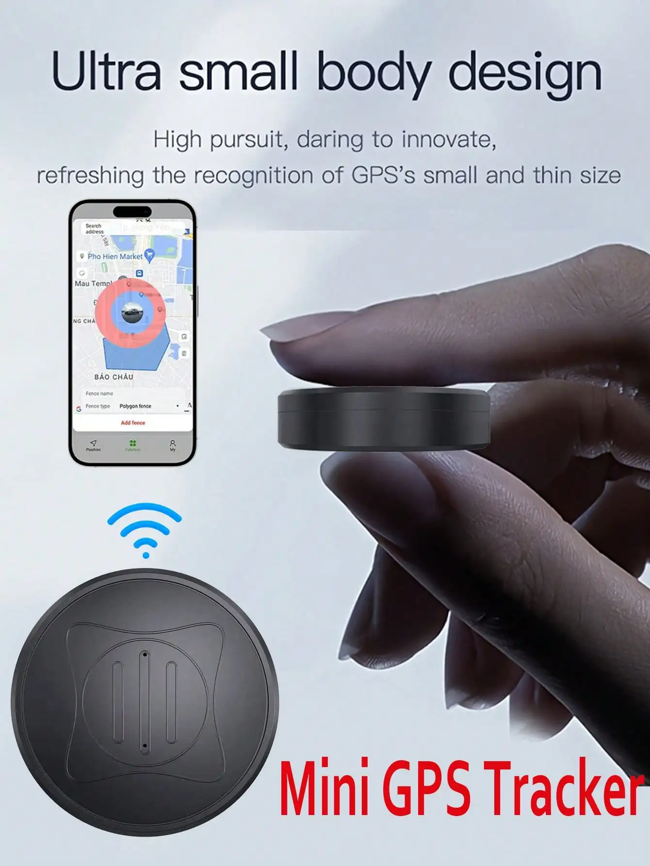 Mini Magnetic GPS Tracker 2G, Car Anti-Lost Anti-Theft Precise Locator