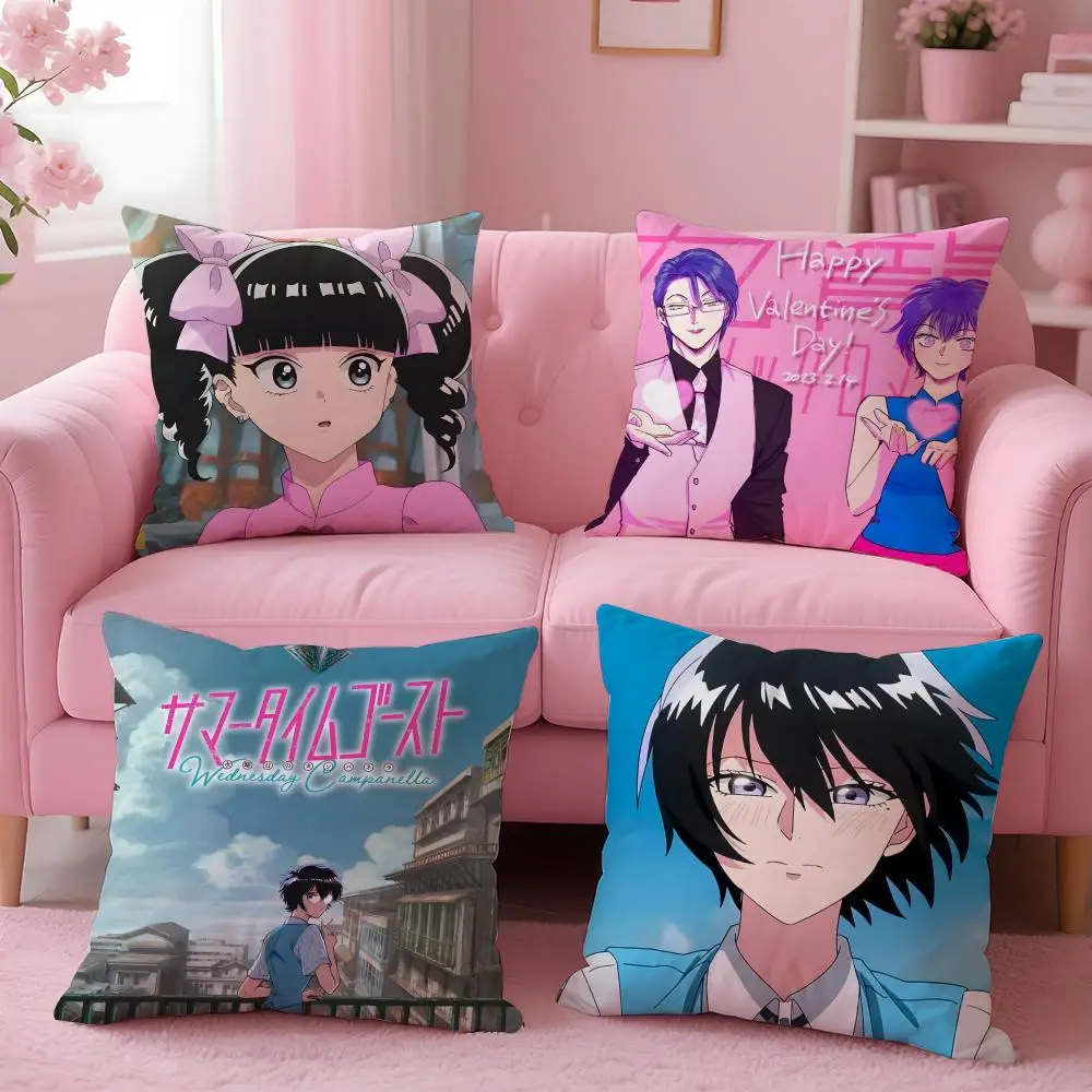 anime Kowloon Generic Romance Cushion Cover Cushion Cover Set 4Pcs 50x50 45x45 40x40 Pillowcase Decorative Sofa Home Decor