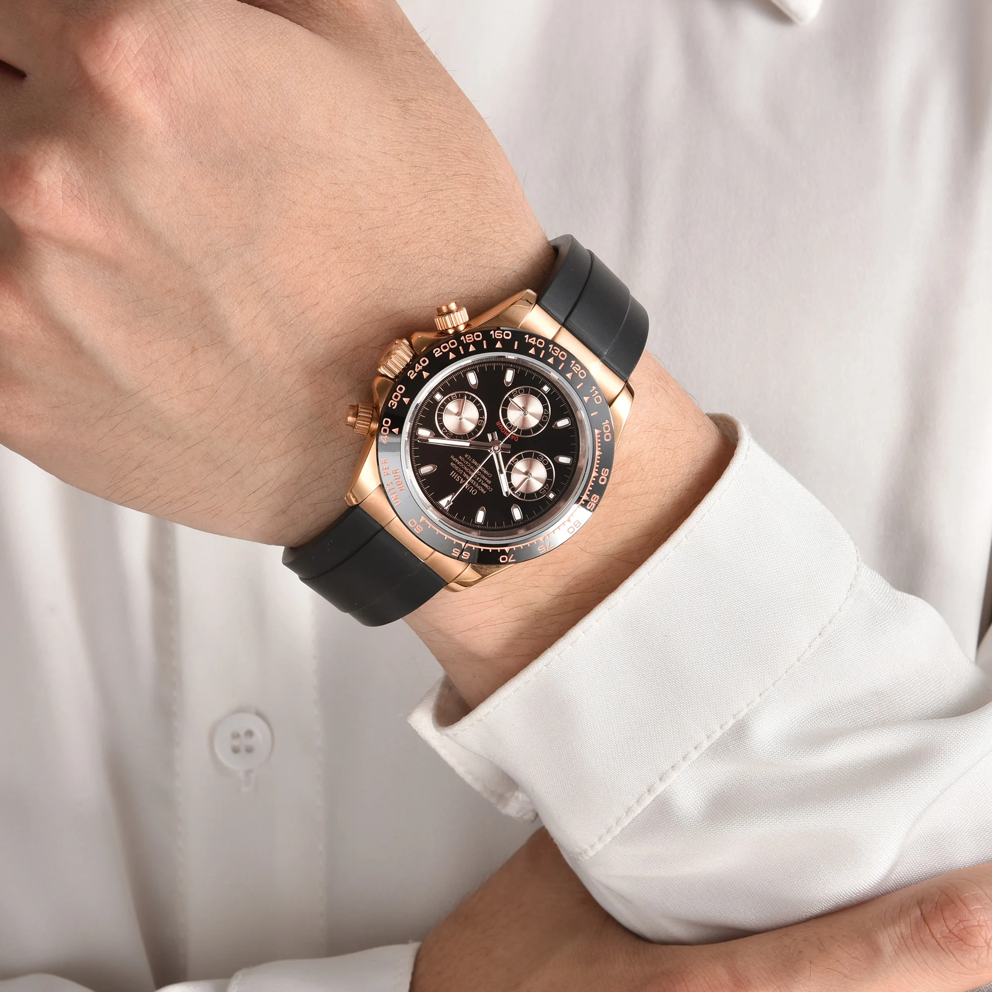 39 مللي متر للرجال VK series63 ساعة كرونوغراف الياقوت الفولاذ المقاوم للصدأ مقاوم للماء 10ATM حافظة مضيئة صلبة ساعة رياضية رجالية