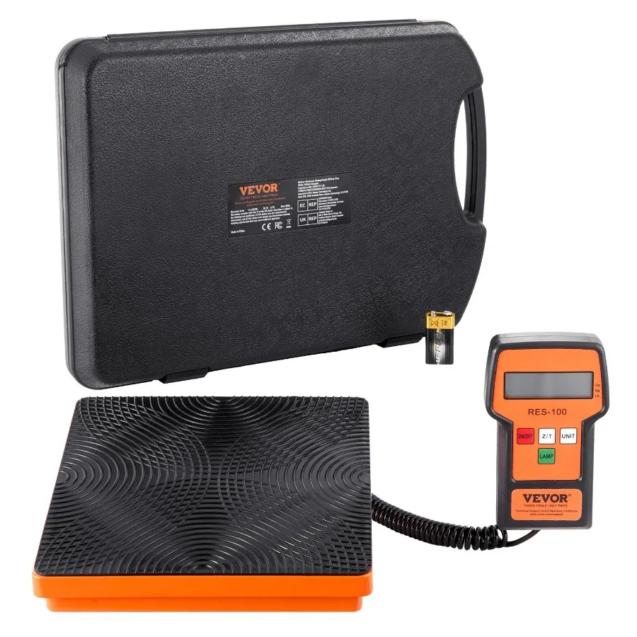 

Refrigerant Scale 110 LBS HAVC Charging Recovery Freon Scale with Wired Remote Control 2g High Precision Electronic Digit