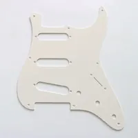 Donlis 1.6mm 1ply 57 Template 8 Holes Parchment ST Guitar Pickguard For SSS Guitars In White Color