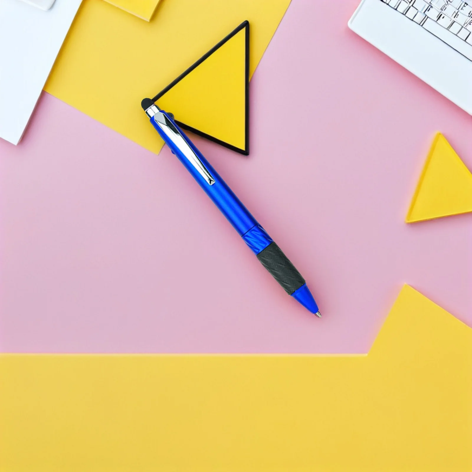 

4 шт. 3-цветные шариковые ручки со стилусом, удобная ручка, гладкий письменный многоцелевой набор ручек для офиса, школы, встреч