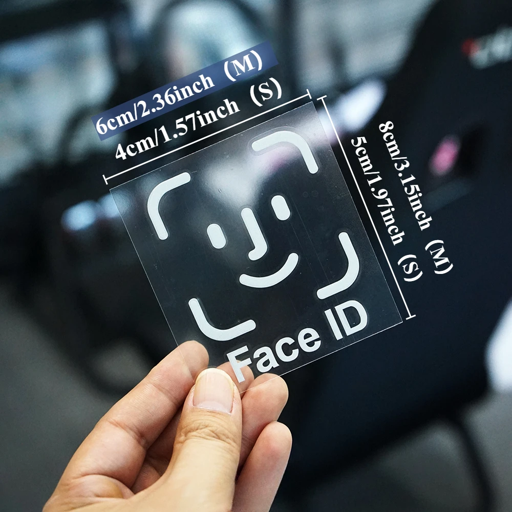1PC Face ID Car Stickers Waterproof  DIY Auto Body Window Rear Windshield Fuel tank cap Car Exterior Sticker Vinyl Decals