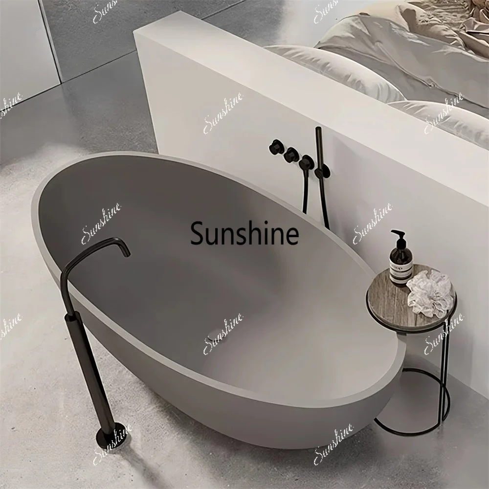Brown Free-standing Matte Family Double Couple Hotel B & B Bathtub