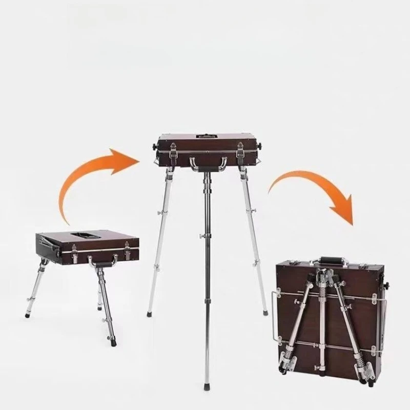 Oil painting box Portable multi-functional folding portable painting box Art raw oil painting box Sketching outdoor landing