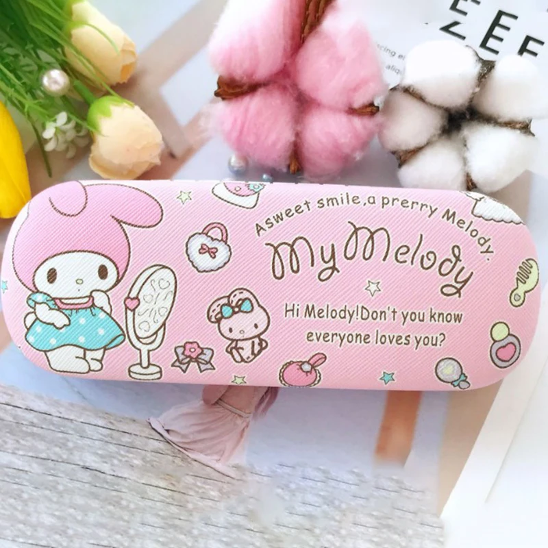 Sanrio Kawaii Glasses Case Myopia Glasses Storage Box Anime Cute Creative Travel Portable Girls