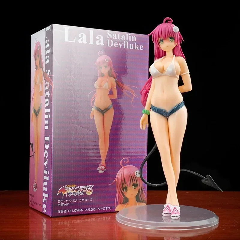 22cm Alter To Love Ru Lala Satalin Action Figure Golden Darkness Sexy Red Tail Swimsuit Ver.Bikini Sexy Deviluke Model Toy Gift