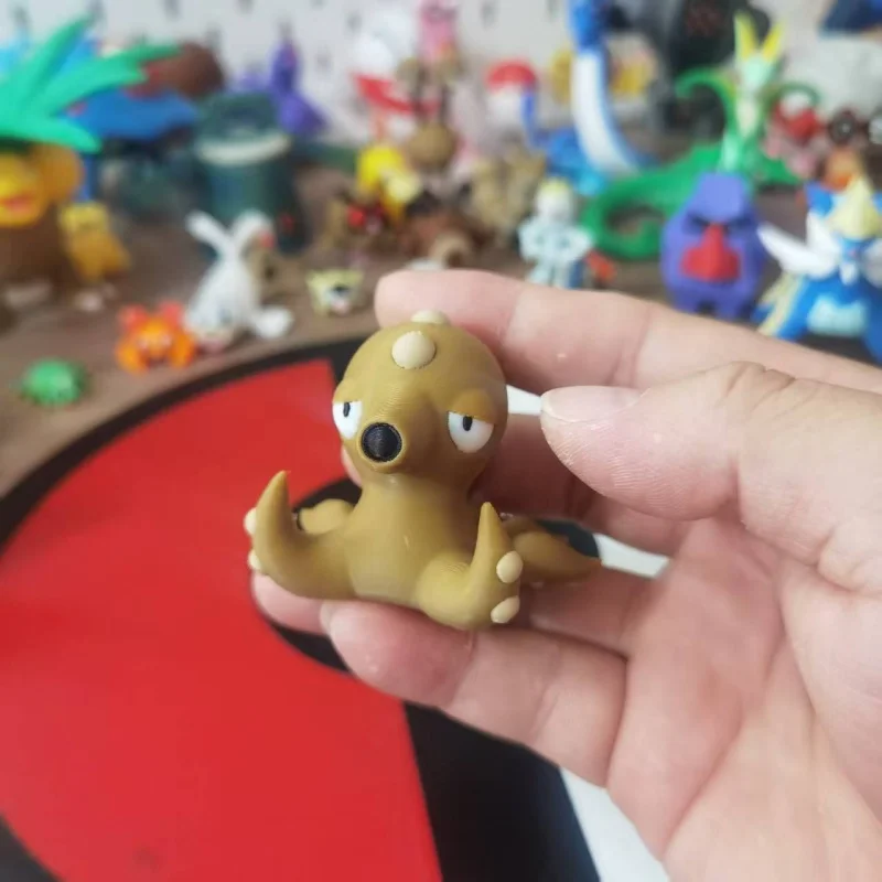 Anime Pokemon Octillery Figur Maßstabsgetreue 1:20 DIY 3D-Druck Cartoon-Charakter Kawaii Desktop-Dekoration Modell Spielzeug Geschenk