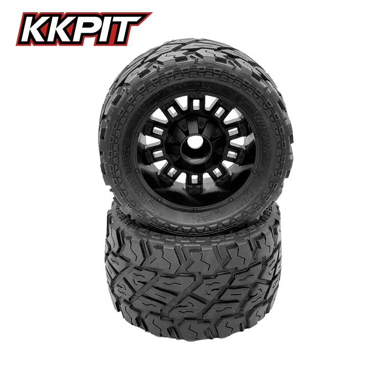 

Шины KKPIT для открытия Monster Truck в масштабе 1/8 с металлическими шестигранными ступицами, вездеходные внедорожные шины с дистанционным управлением (Louder Traction Noise)