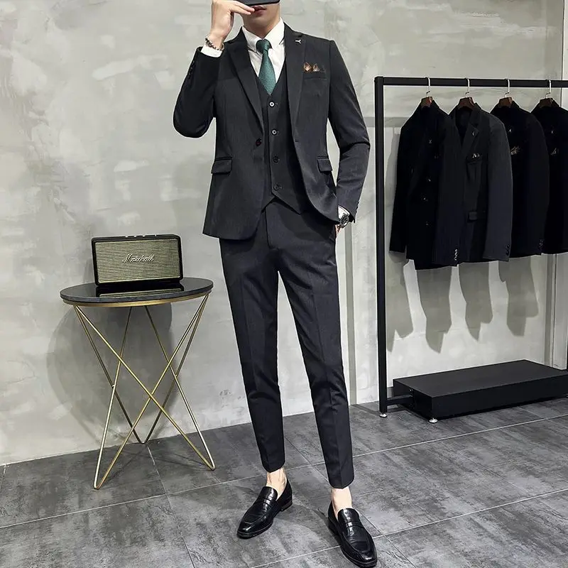 

HH413Business suit for work interview professional suit two piece suit groom wedding dress