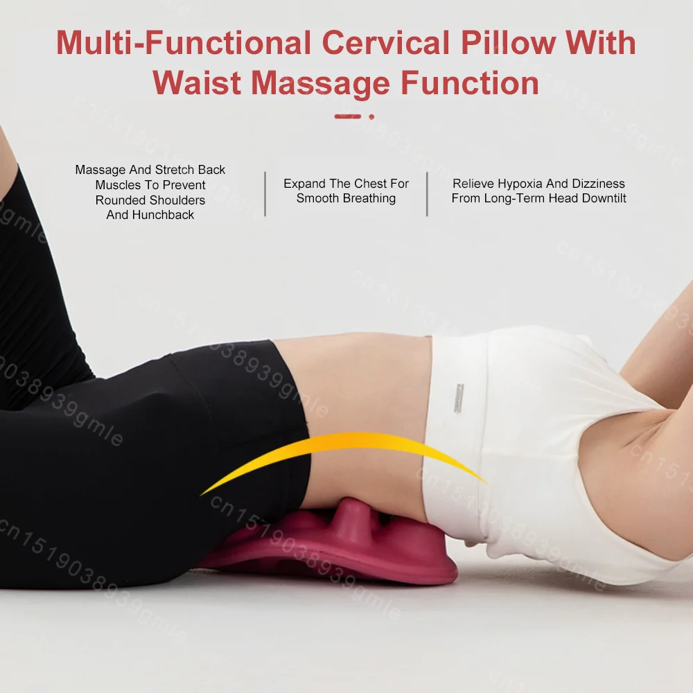 Ergonomic Massage Pad Shoulder Blade Dredging Acupuncture Point Massager Acupressure Improvement Low Back Pain Massage Pillow