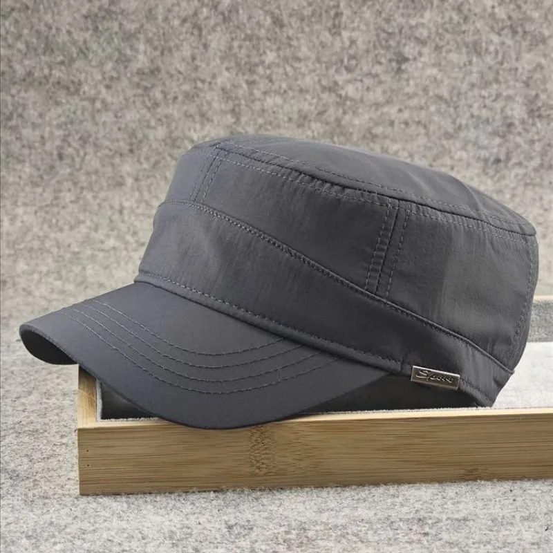 Unisex Small Size Solid Flat Top Hat Casual Simple Couple Cap