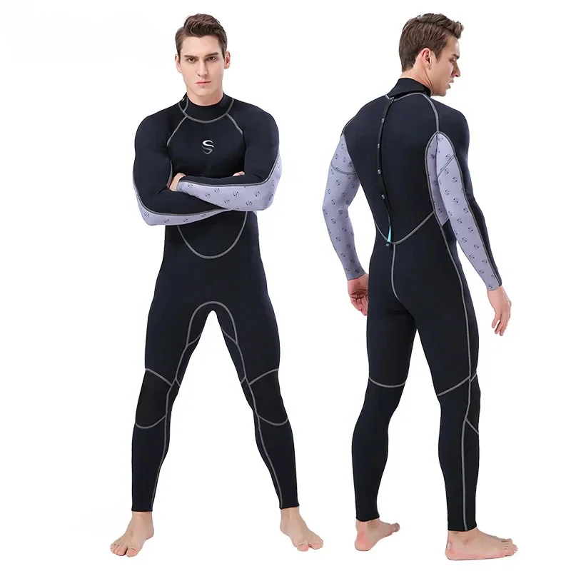 2MM Neoprene Wetsuit Men Women Back Zipper Diving Suit for Snorkeling Scuba Diving Swimming Kayaking KiteSurfing Full Wetsuit