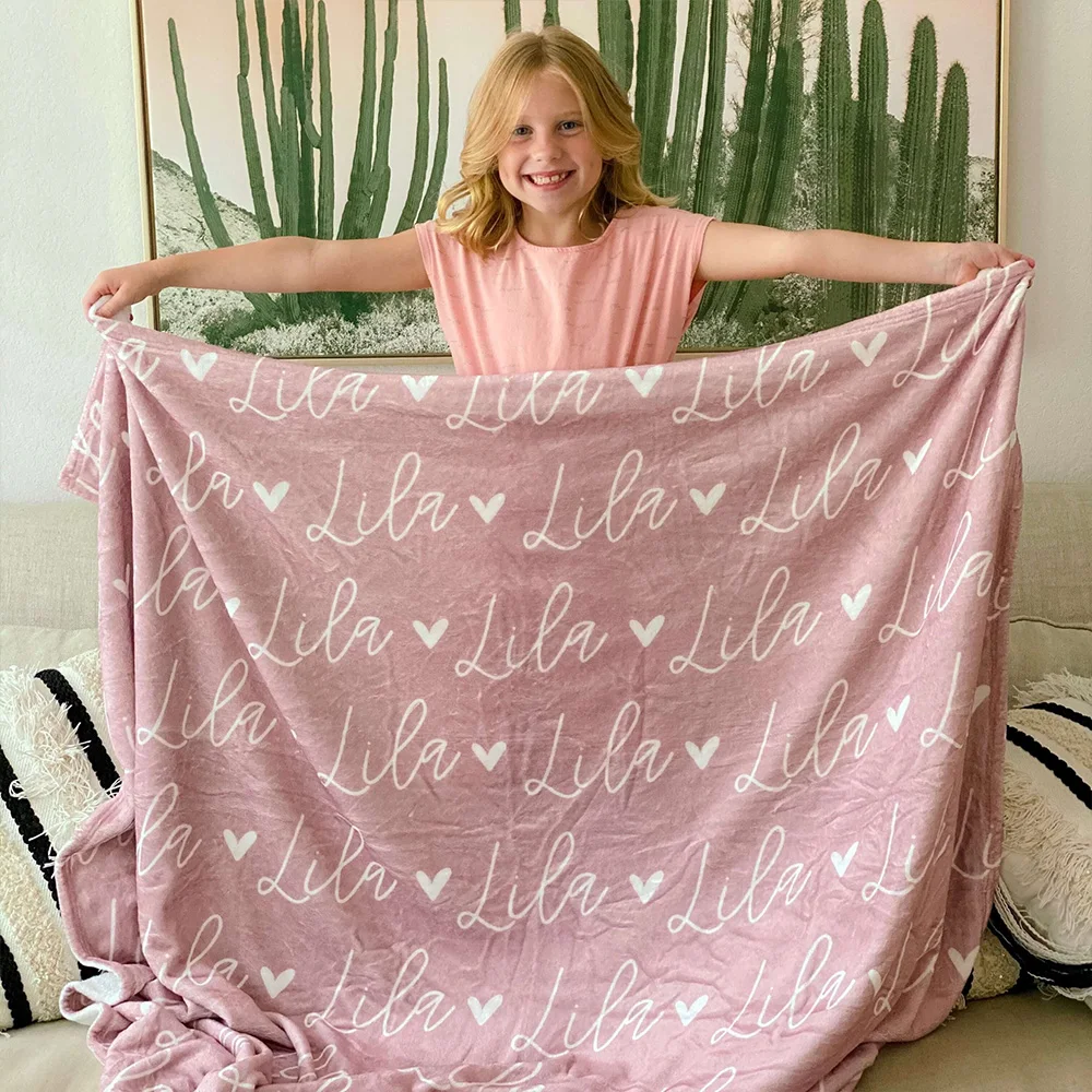 Sweat Heart Name 35 Color Blanket Personalized Soft Fleece Blanket For Christmas Best Gift For Family Members Kid Friends Lovers