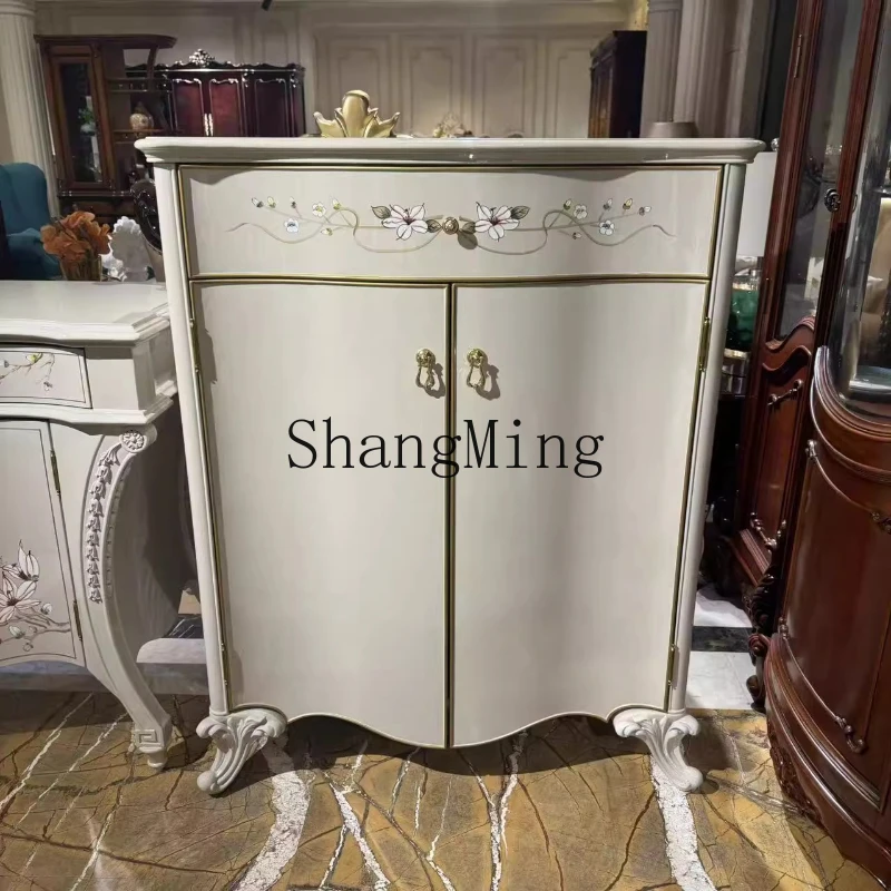 

ZYY household simple two-door shoe cabinet light luxury double-door living room white entry