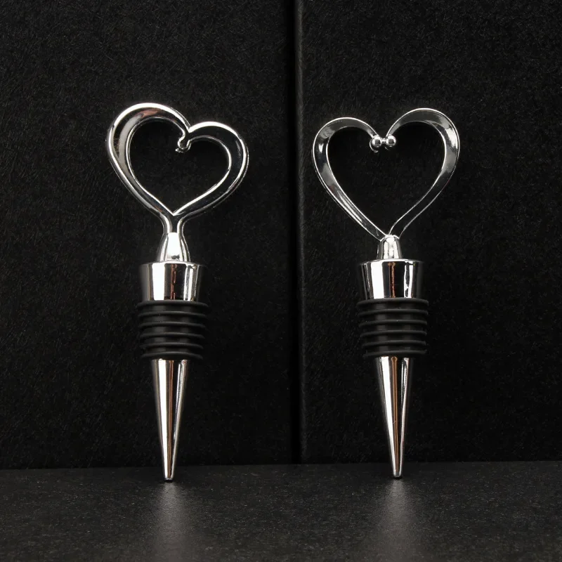 1Pc Wine Bottle Stopper Heart/Ball Shaped Red Wine Beverage Champagne Preserver Cork Wedding Favors Gifts for Wine Lovers