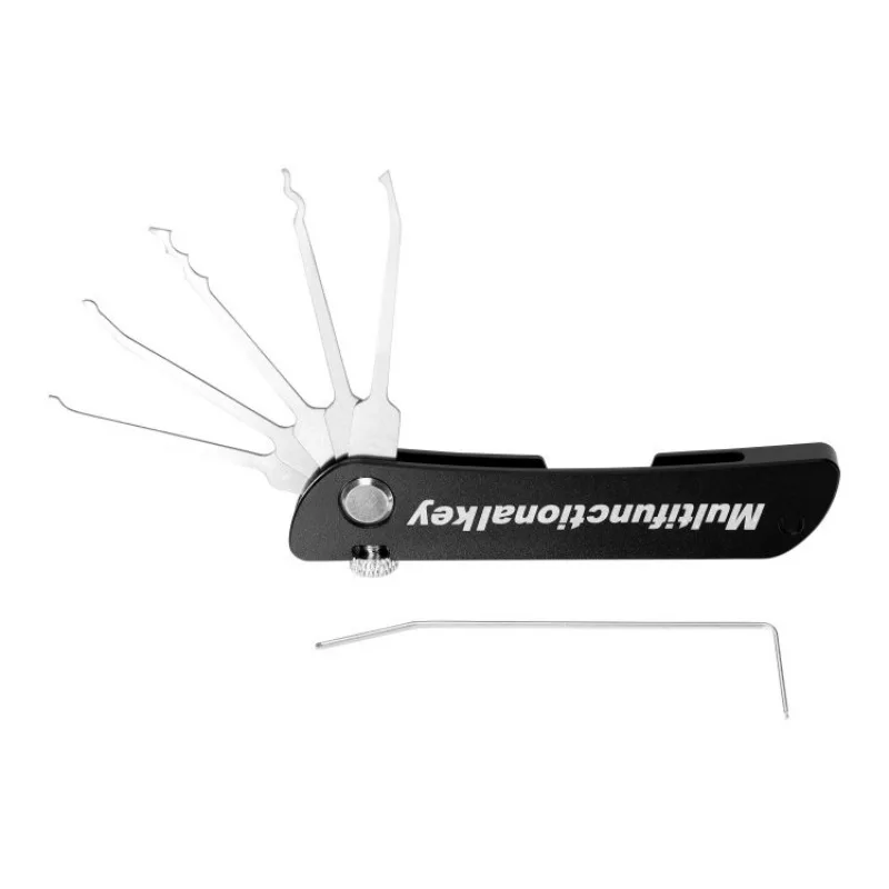21Pcs Portable Compact Lock Pick Set Rust Resistant Stainless Steel Tools Equipped With Mini Hooks for Locksmith Door Opener