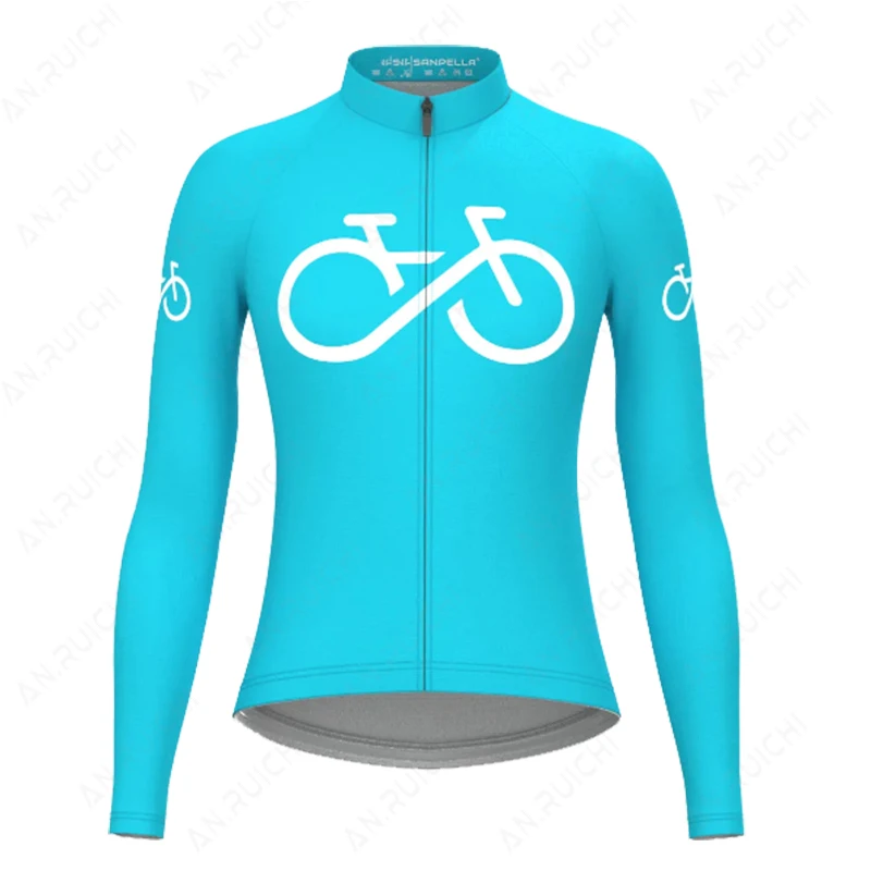 Autumn Long Sleeves Cycling Jerseys Breathable Quick Dry Bicycle Jersey Womens Outdoor Sport Mountain Road Bike Cycling Clothing