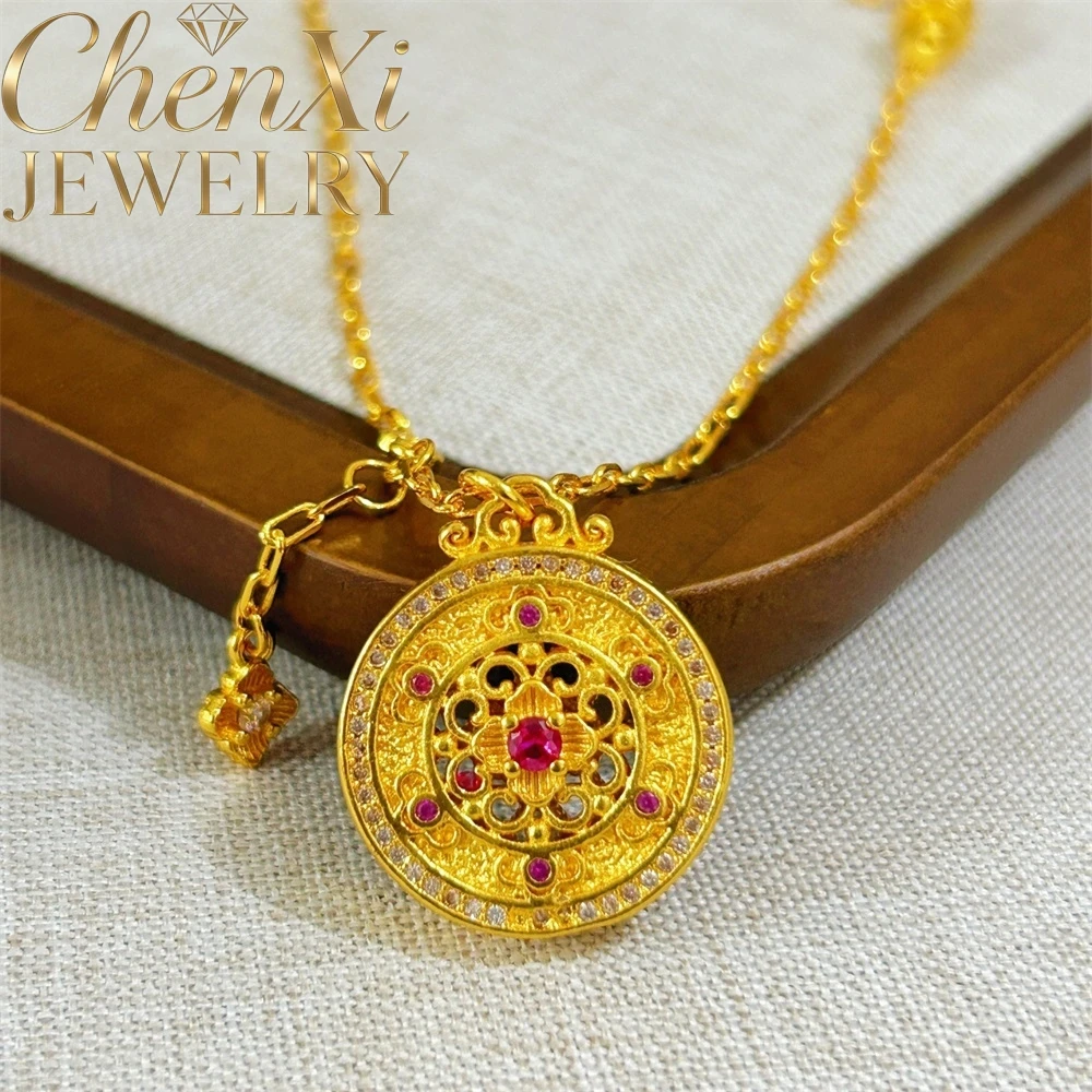 

High-End Sand Gold Compass Pendant Pendant Selling Popular Luxury Quality Jewelry Festival Gift Fashion Exquisite Charms Couple