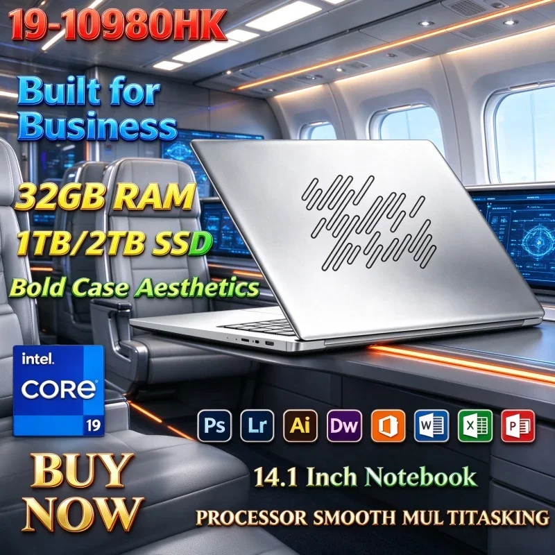 Intel Core I9 10980HK Reliable Laptop 14.1" 32GB RAM 2TB SSD Gaming PC Office Study Computer PC Windows 11 1920x1080 HD