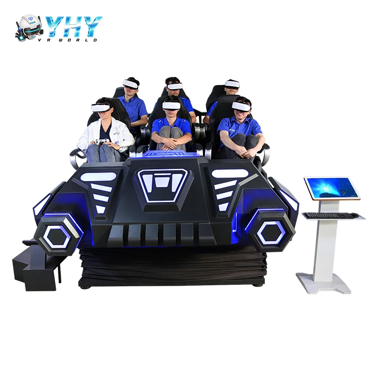 Amusement Park Rides 6 Players Dynamic Cinema Game Equipment 9D Virtual Reality Arcade Machine Vr Theater