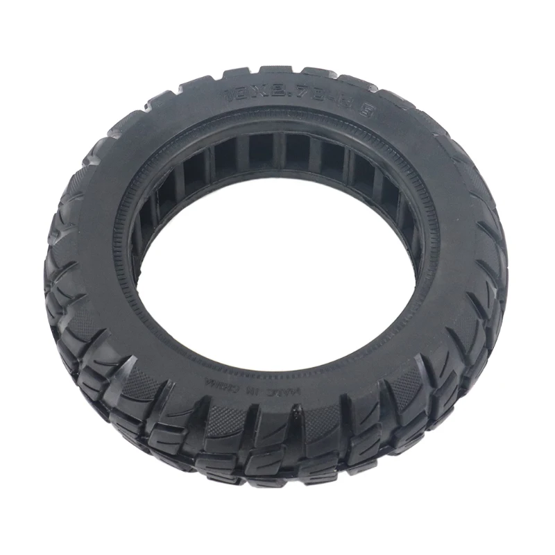 

10x2.7-6.5 Solid Tire 10 Inch Electric Scooter Explosion-Proof Tubeless Tire Front/Rear Off-Road Tire Inner Hollow Non-Pneumatic